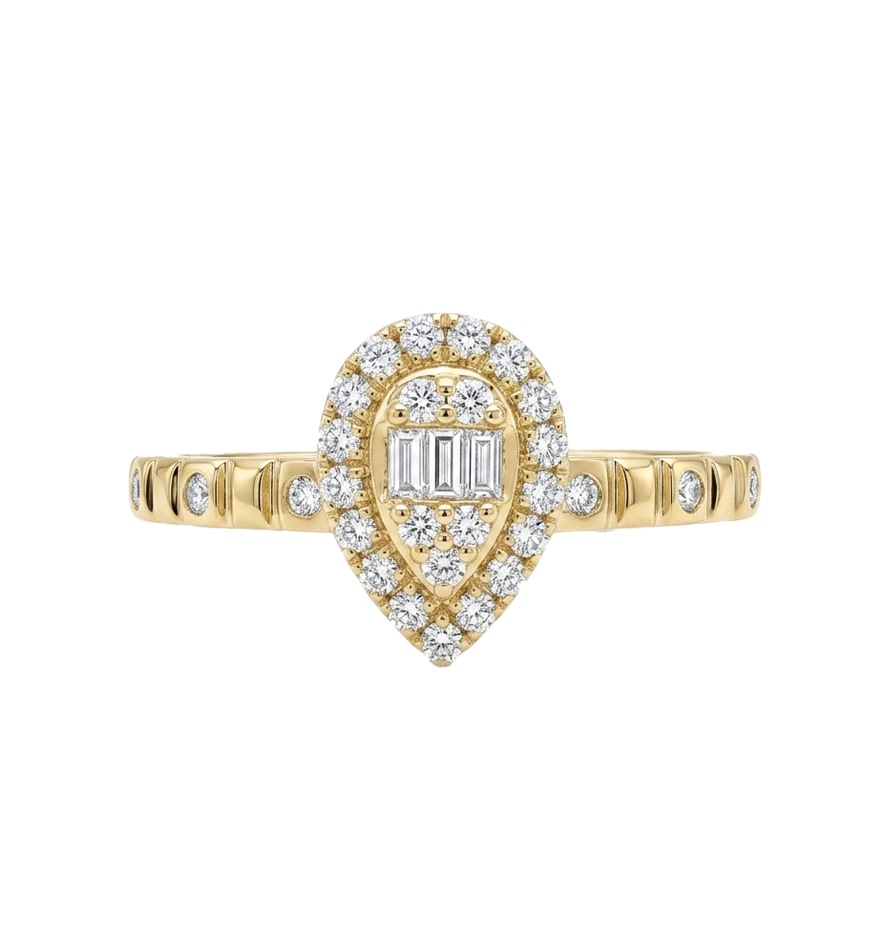 14K YG DIAMOND RING