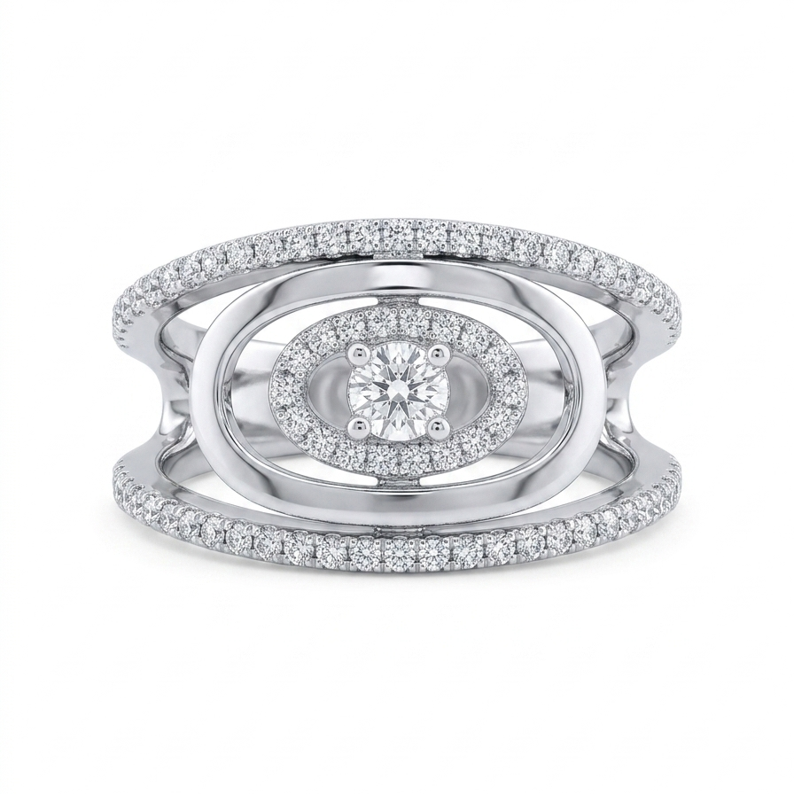 14 K WG Diamond Ring