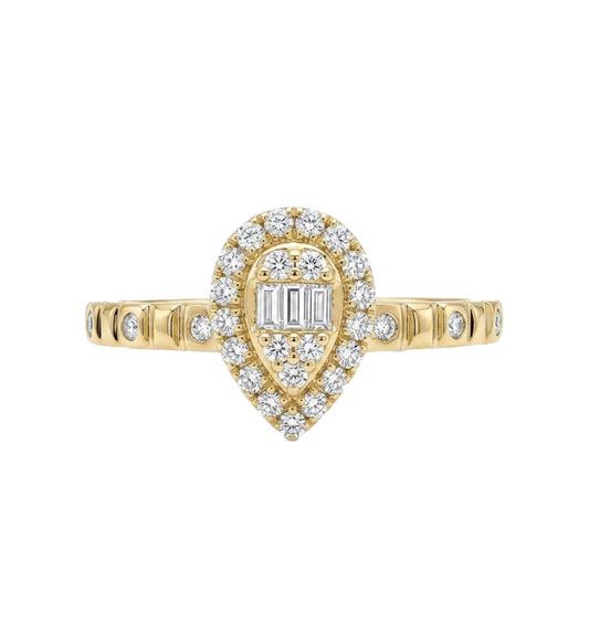 14K YG DIAMOND RING